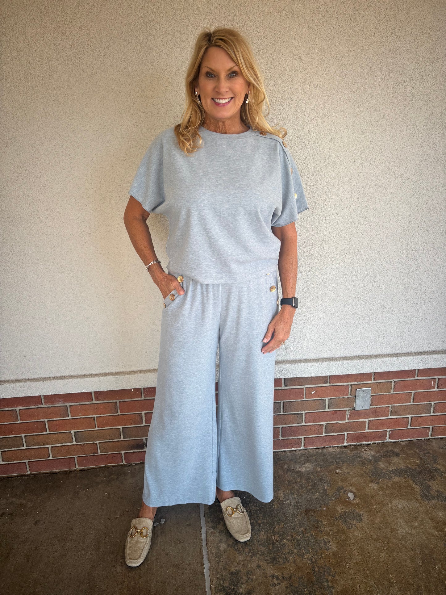 Avery Blue Knit pants Set