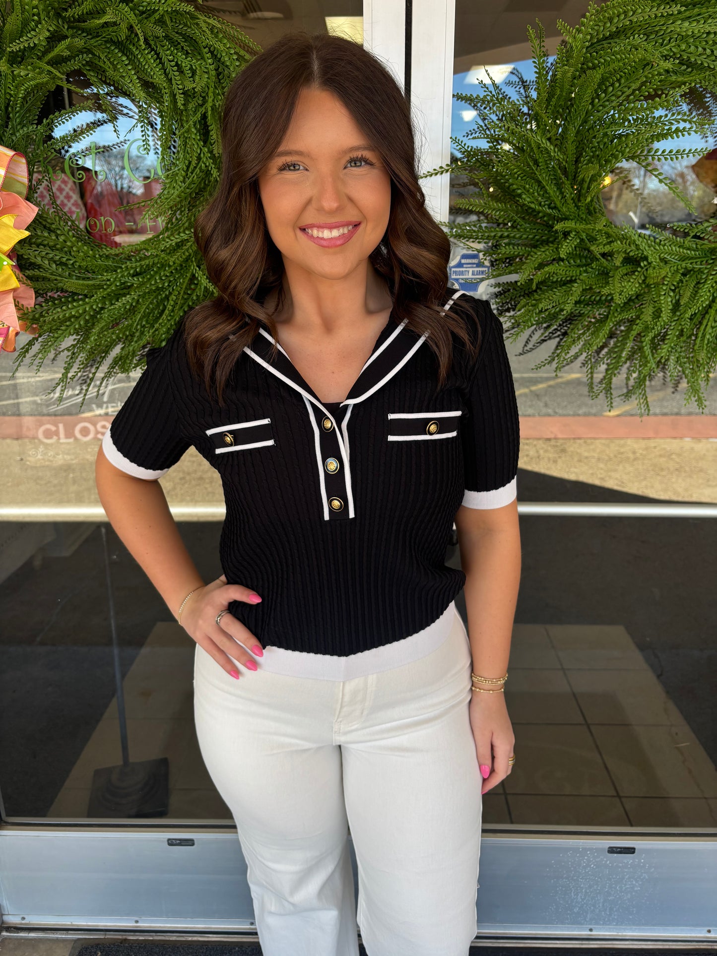 Caboto Black & White Sailor Sweater