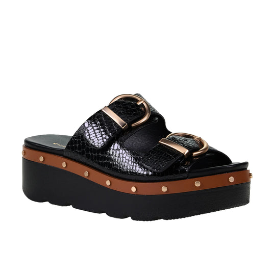 Surfs up Platform sandal - Croc Black