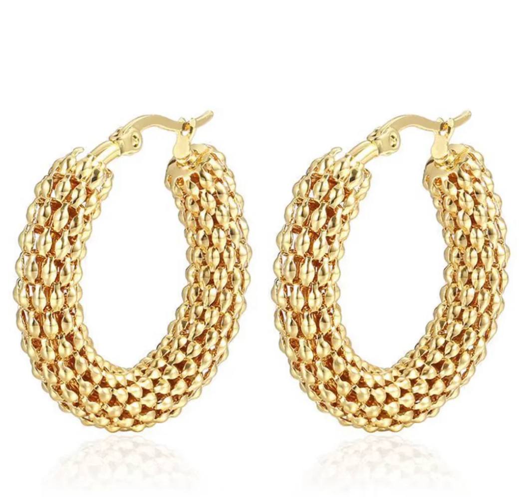 Mini Harlow 1" Hoop Earrings