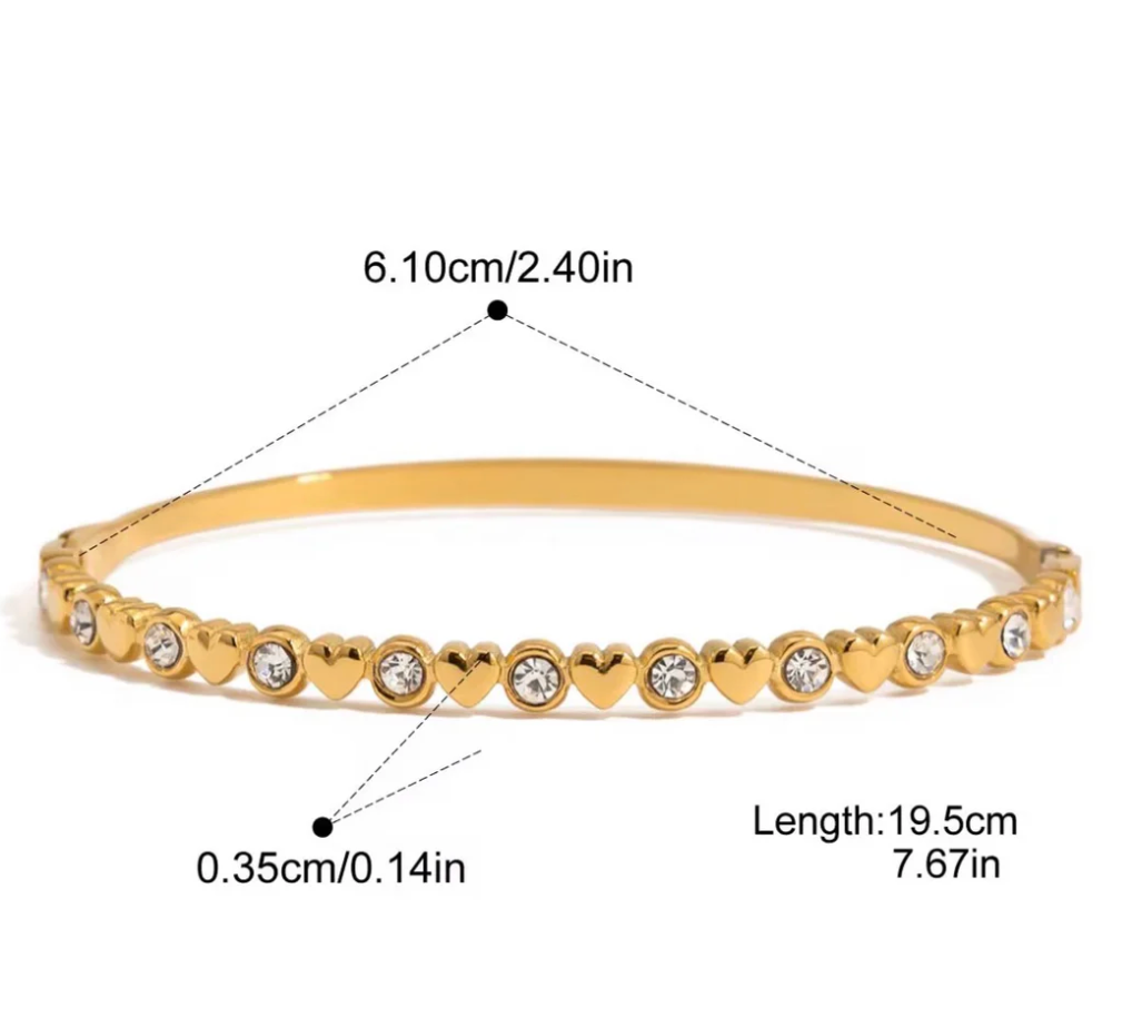 Between Us Hearts & Crystals Bracelet