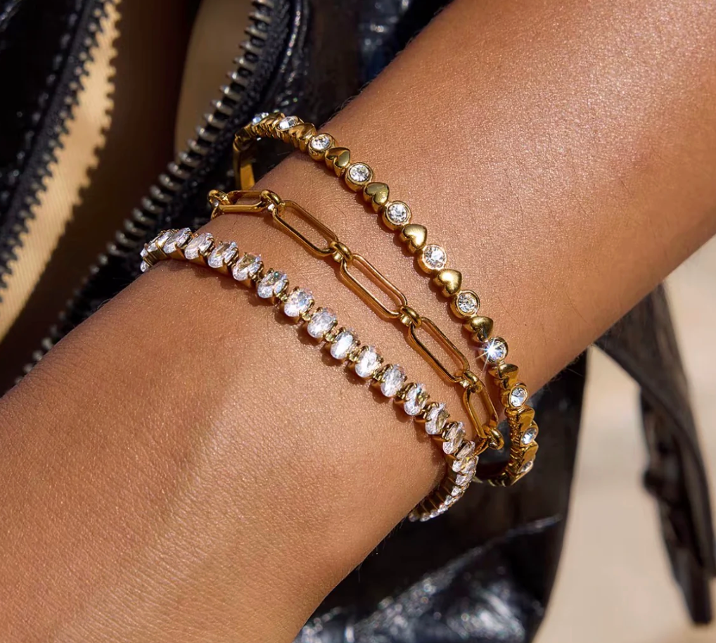 Between Us Hearts & Crystals Bracelet