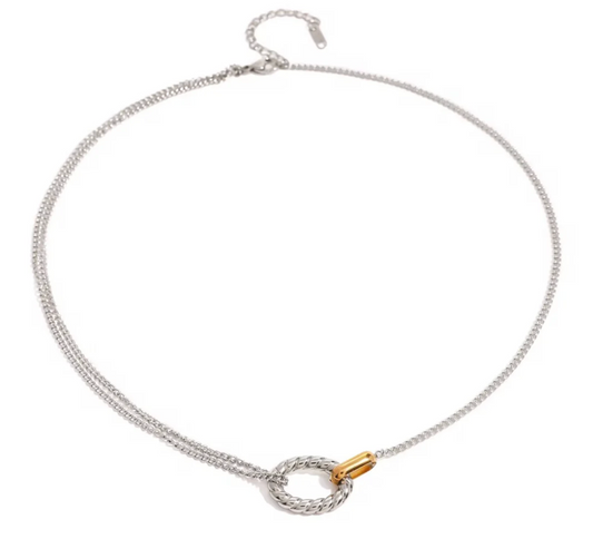 Locked In Oval Ring Necklace