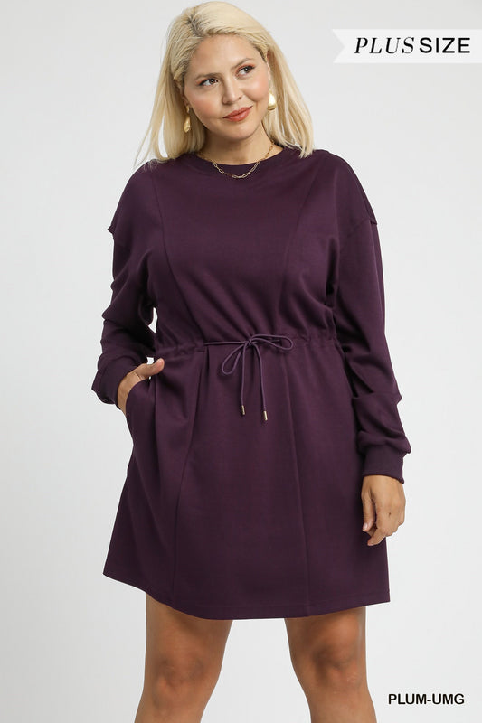 Plum Buttery Soft Knit Mini Dress