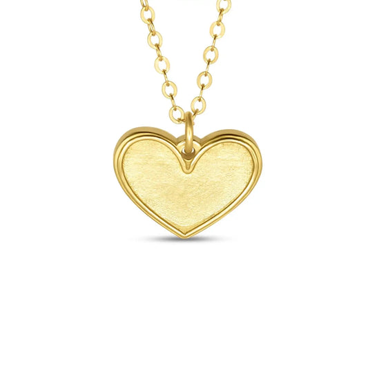 22"- Heart/ 1 Cor 13:13 petite pendant