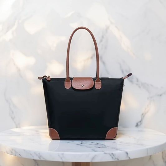 Nylon zip top tote