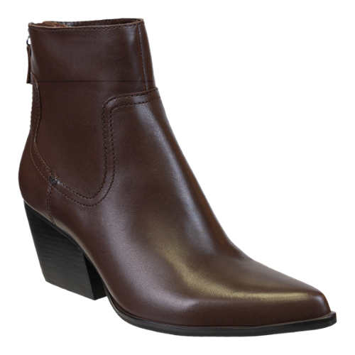 Baton Coffee Pointed Ankle Boot