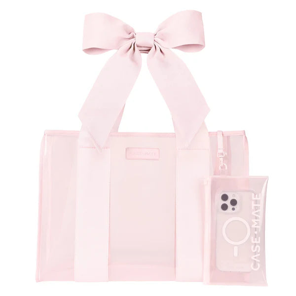 Case-Mate Ballet Pink Bow jelly tote