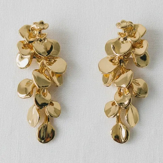 leaf tassel Dangle earring