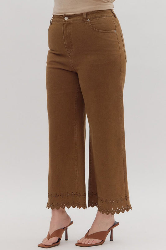 High waist ankle length pants +