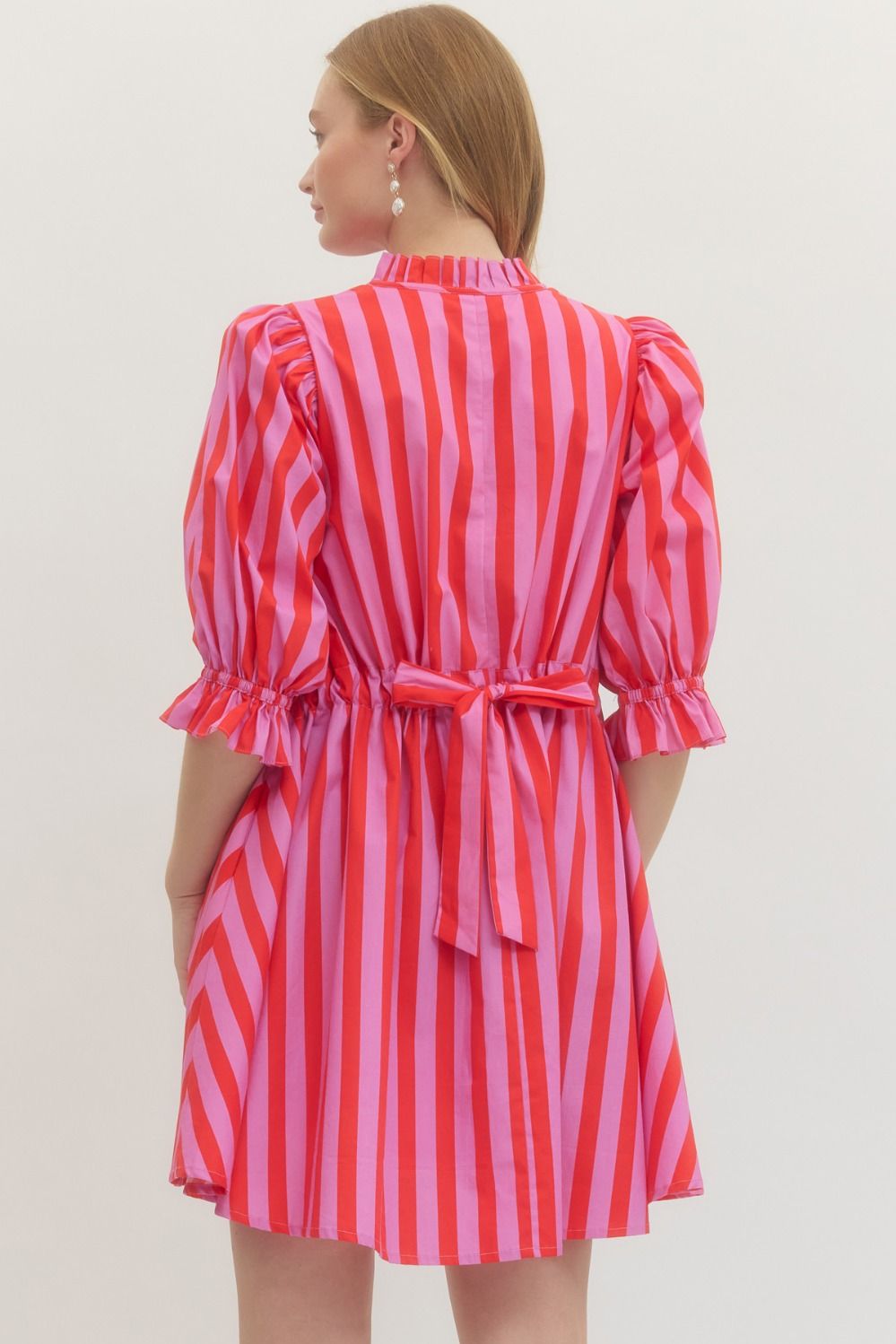 Pink & Orange Stripe Dress