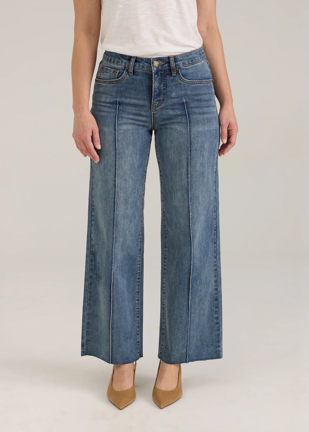 Olivia Vintage Wash Wide Ankle Jean
