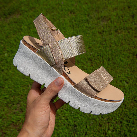 Nova Gold Platform 1Strap Sandal
