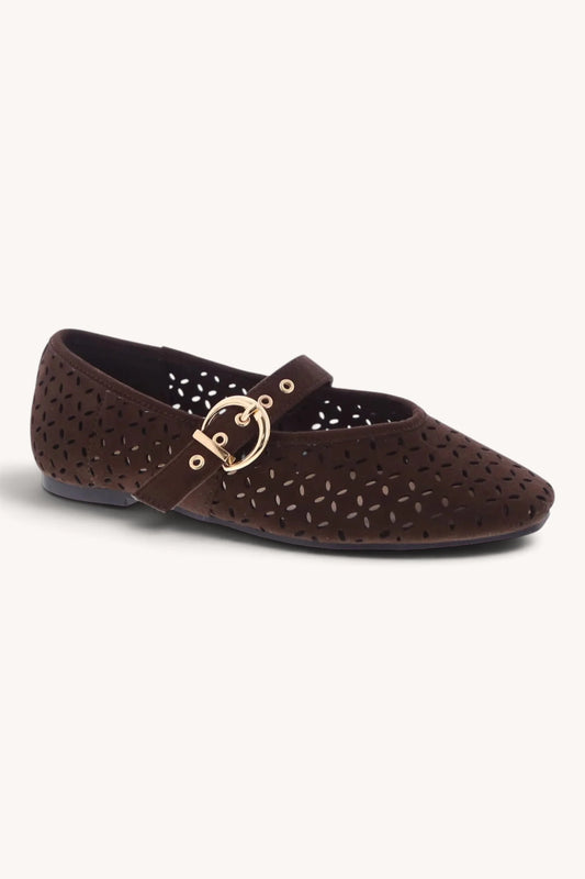 LInda- Brown Suede Mary Jane