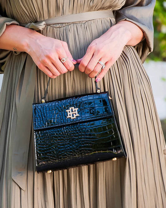 Vivienne Handbag- Black Patent