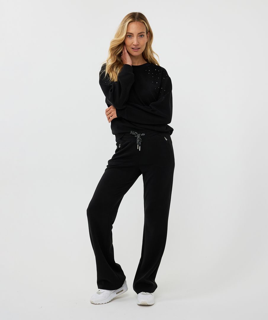 Black Satin Pocket Pant